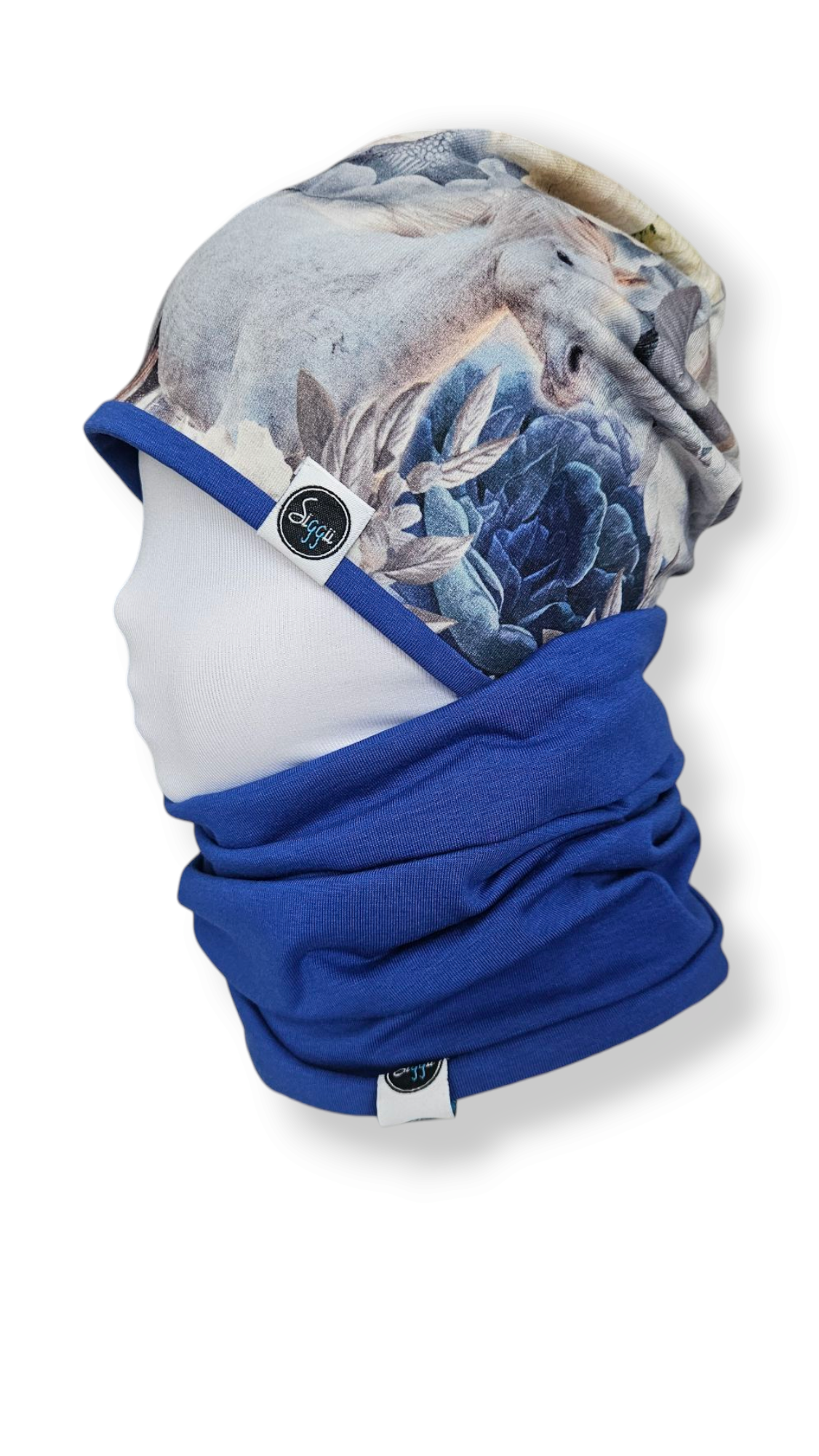 Reversible Hat & Tube Scarf Set - Horses