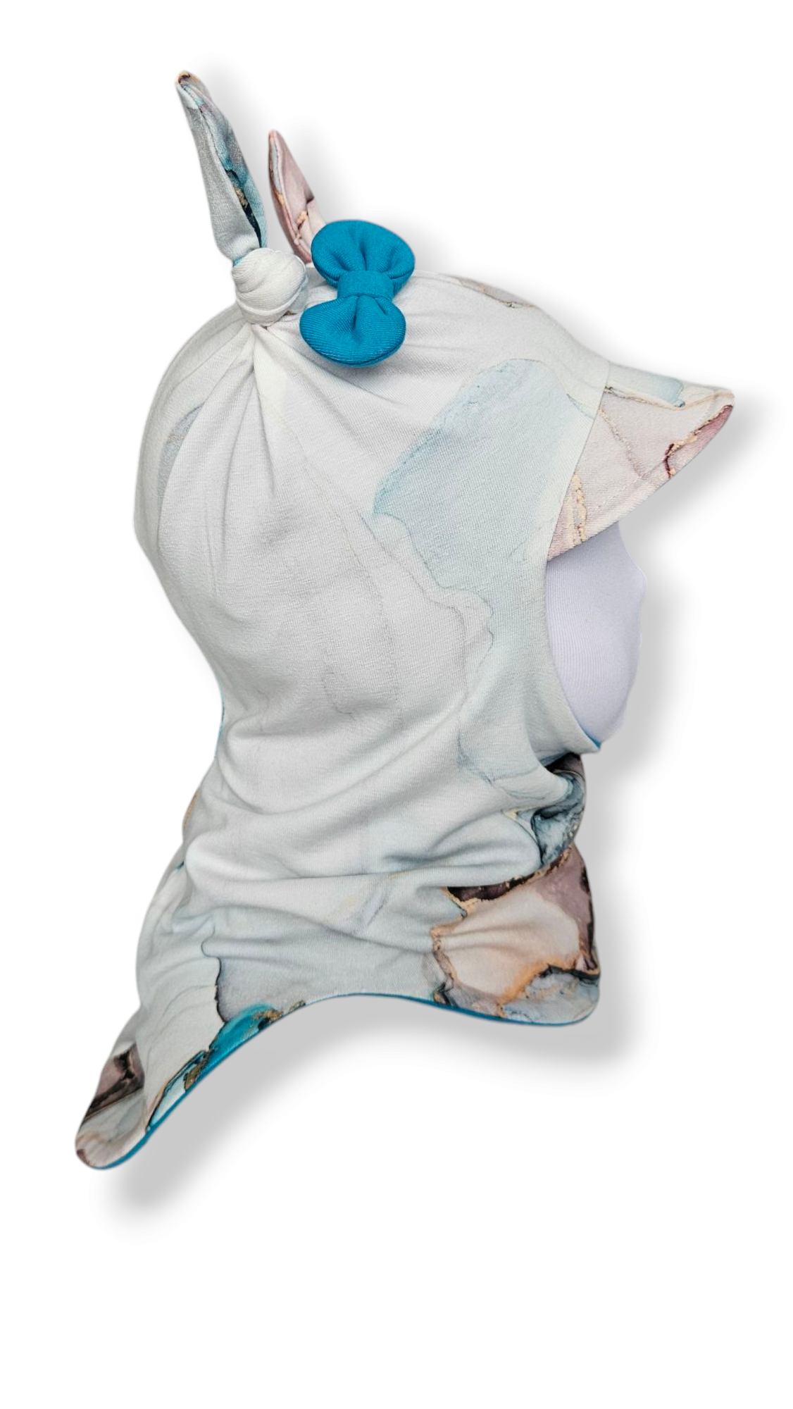 Balaclava Knotted Visor Hat - Marble