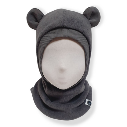 Winter Balaclava Bear Hat Warm Grey Warm Grey Front