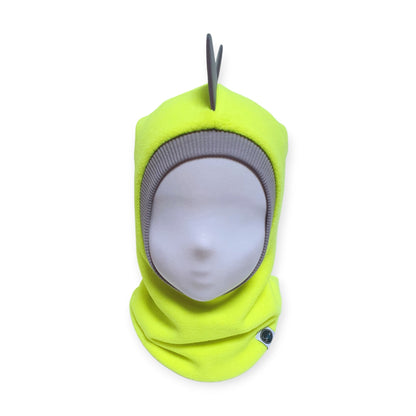Balaclava Dino Hat - Neon / Light Grey Border/ Reflective Spikes