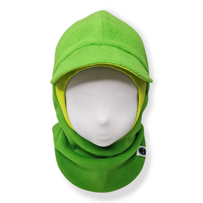 Winter Balaclava Visor Classic Hat Green Bright Green Front