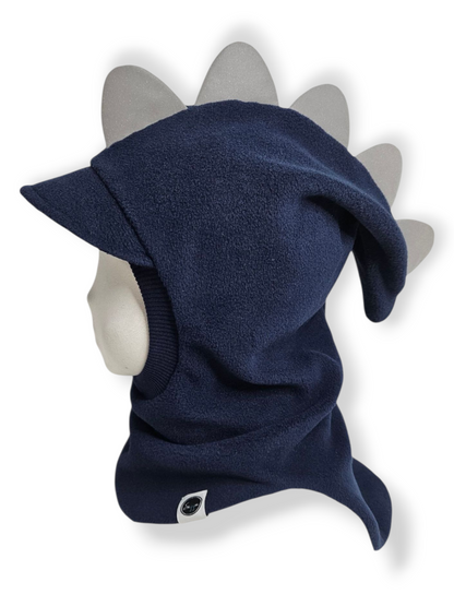 Winter Balaclava Visor Dino Hat Dark Blue Dark Blue Reflective Spikes Side