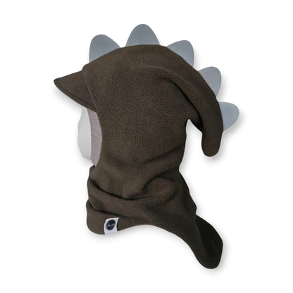 Balaclava Dino Visor Hat - Haki / Light Grey Border / Reflective Spikes