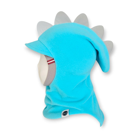 Balaclava Visor Dino Hat - Mint / Light Grey Border / Reflective Spikes