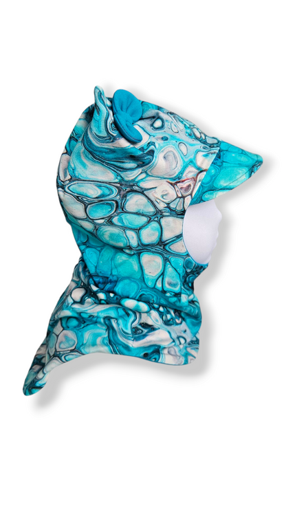 Balaclava Corner Visor Hat - Aqua