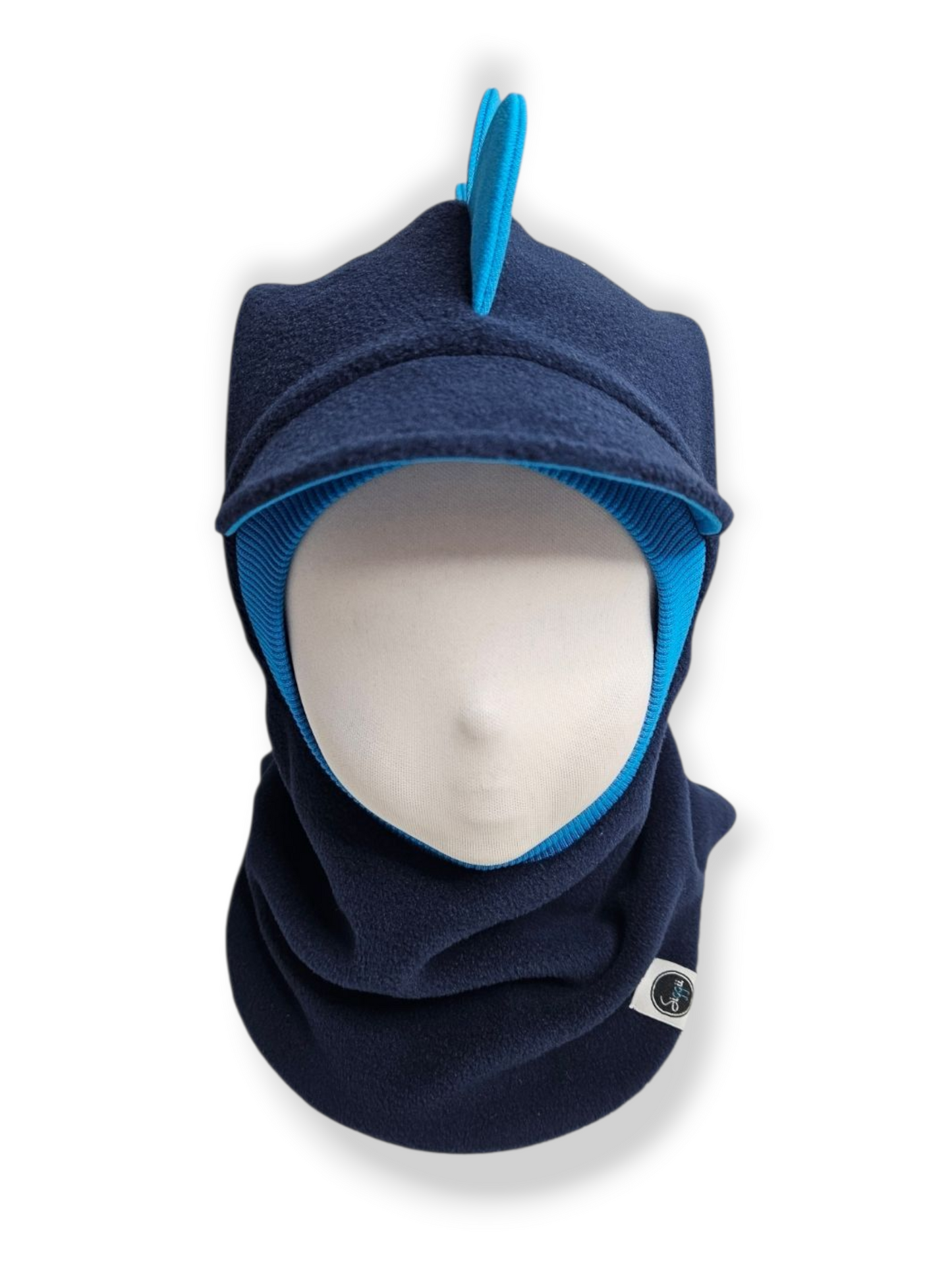 Balaclava Dino Visor Hat - Dark Blue / Blue / Reflective Spike
