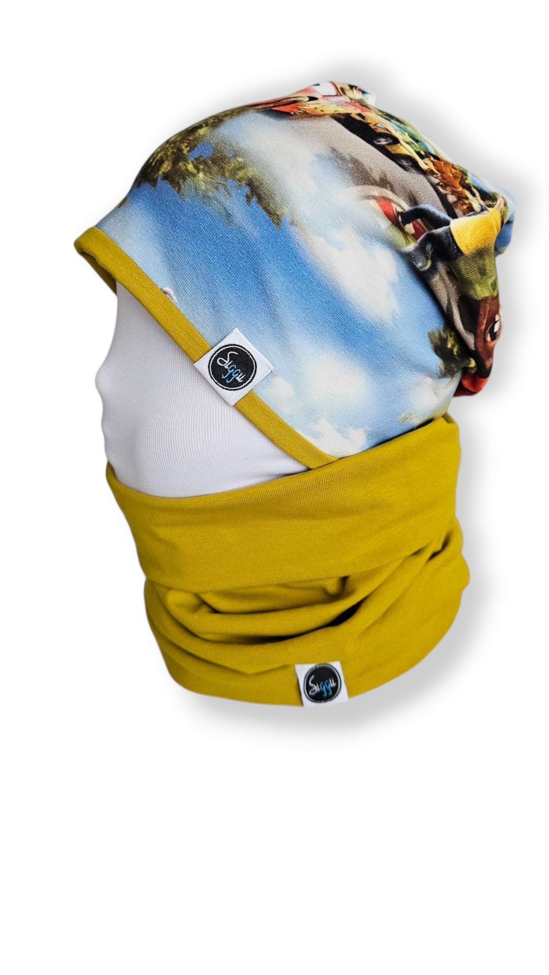 Reversible Hat & Tube Scarf Set - Cars