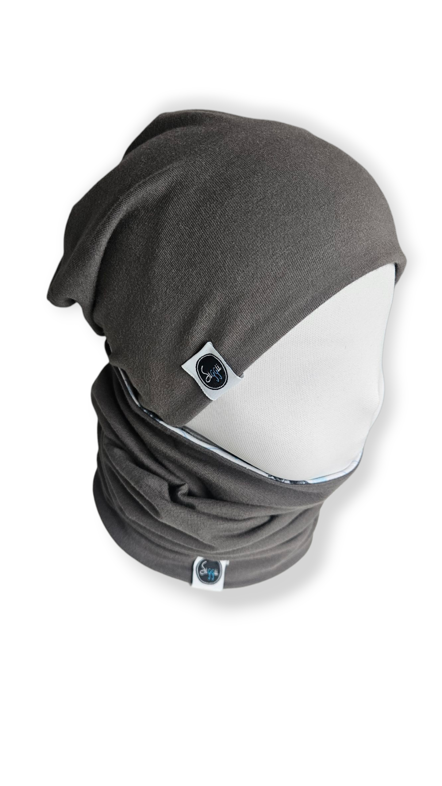 Reversible Hat & Tube Scarf Set - Dino Robots