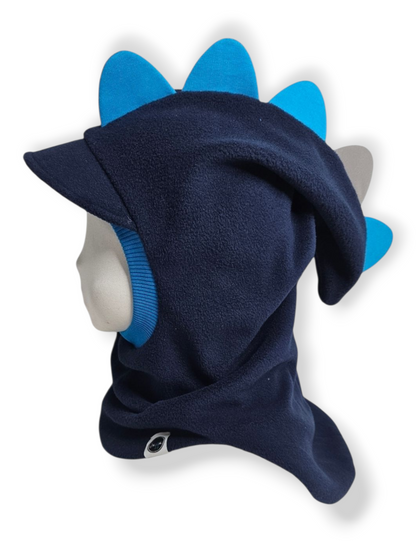 Balaclava Dino Visor Hat - Dark Blue / Blue / Reflective Spike
