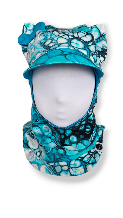 Balaclava Corner Visor Hat - Aqua