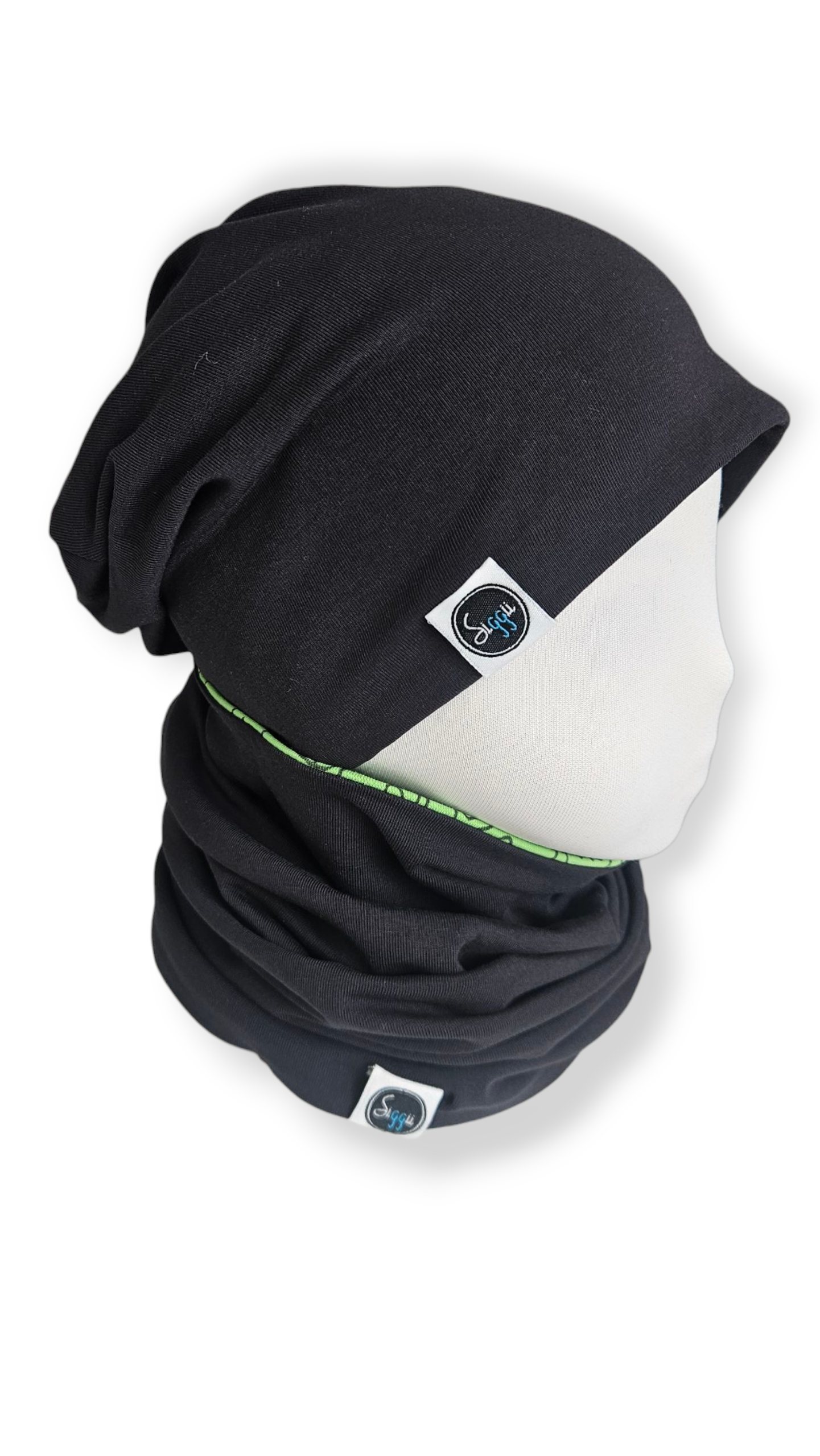 Reversible Hat & Tube Scarf Set - Faces