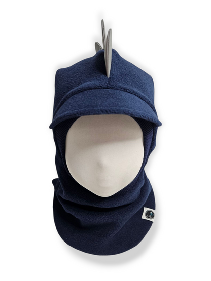 Balaclava Dino Visor Hat - Dark Blue / Dark Blue / Reflective Spikes
