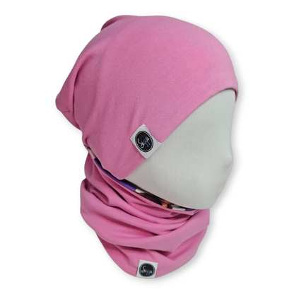 Reversible Hat & Tube Scarf Set - Bubbles