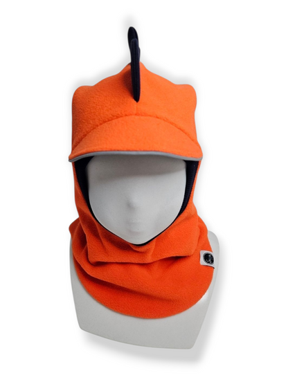 Balaclava Dino Visor Hat - Orange / Black