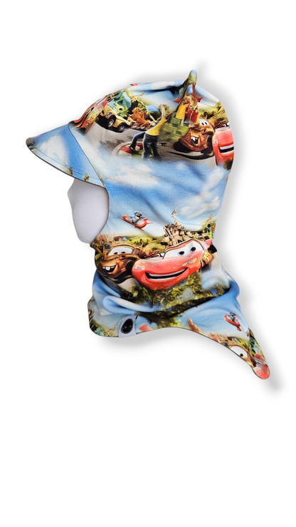 Balaclava Corner Visor Hat -  Cars