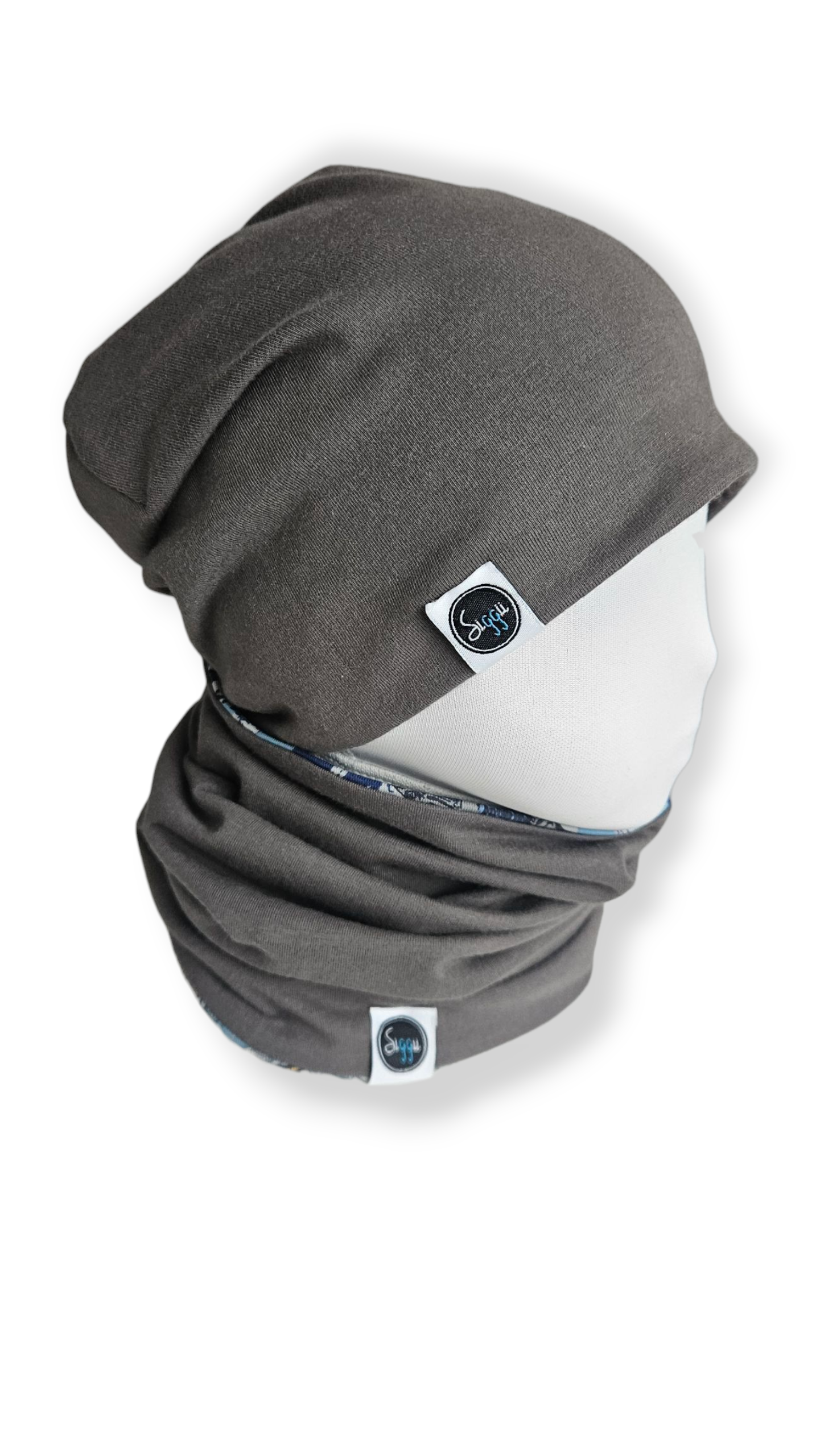 Reversible Hat & Tube Scarf Set - dino